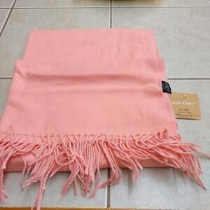 Just Cozy Pink Scarf 26” x 72” plus 3” tassels NWT